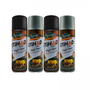 600 CELSIUS à haute température de couleurnoir et argent peinture en aérosol en aérosol